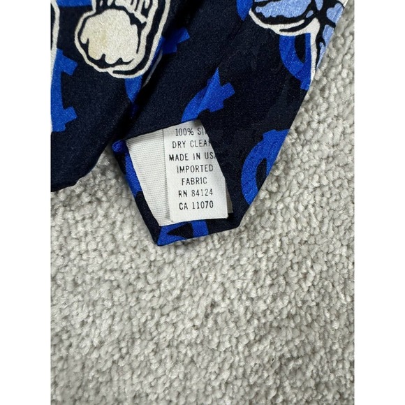 Vintage University of North Carolina UNC Tar Heels Logo Mens 100% Silk‎ Neck Tie - Picture 3 of 7